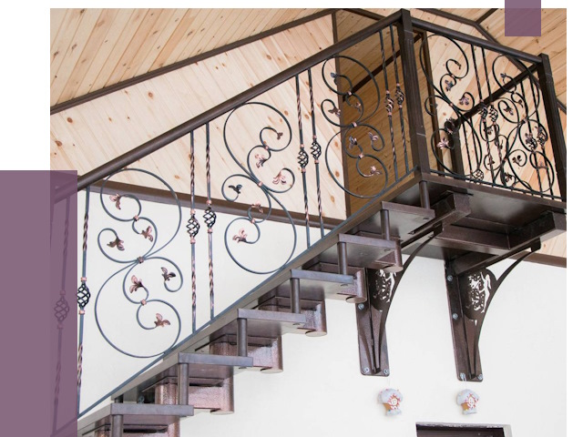 Кованые лестницы в Малоярославце от 80668 руб. под ключ