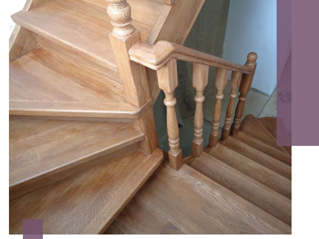 Дубовые лестницы под ключ в Малоярославце: изготовление и монтаж