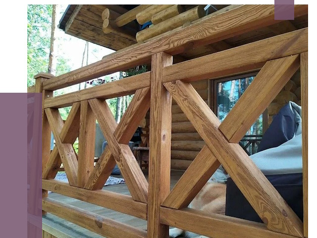 Деревянные перила под ключ в Малоярославце от 7757 руб. 