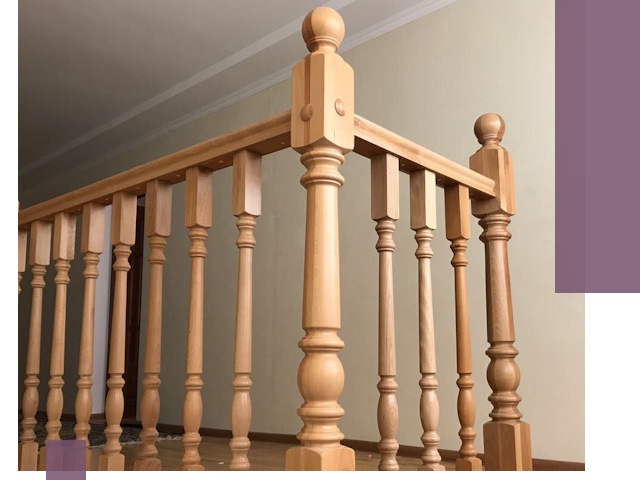 Деревянные перила на заказ в Малоярославце: монтаж и изготовление