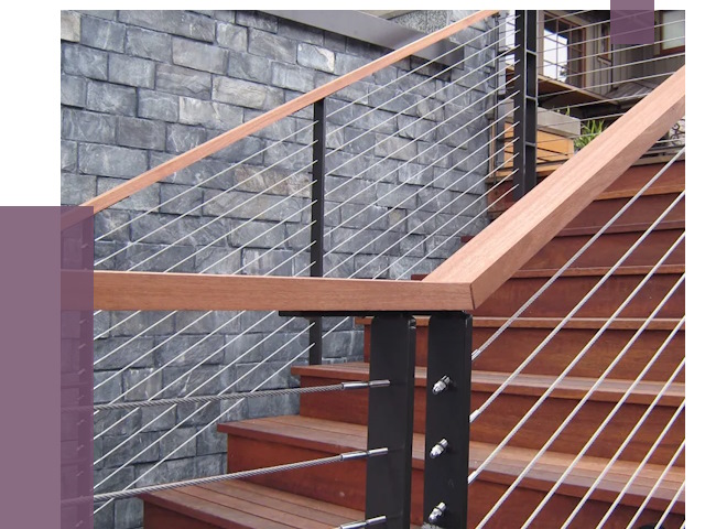 Тросовые перила под ключ в Малоярославце от 7860 руб.