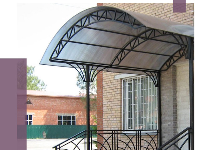 Металлические навесы и козырьки в Малоярославце от 12928 руб.