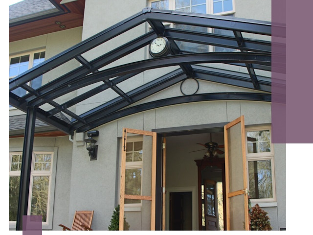 Изготовление и монтаж навесов и козырьков в Малоярославце