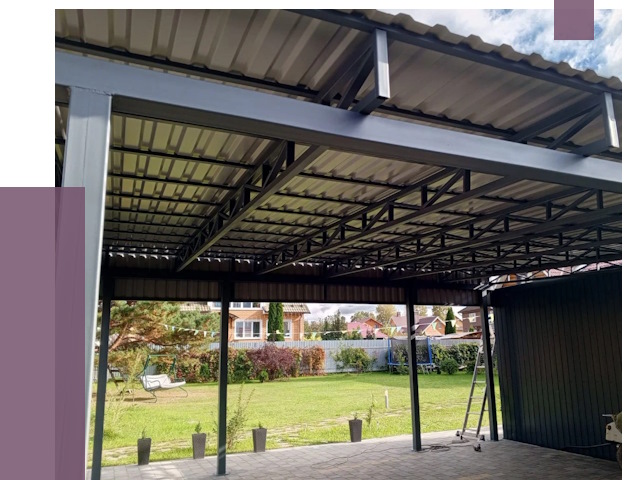 Монтаж навесов в Малоярославце от 7446 руб. — установка навеса | ПРОЛЁТ-Млр