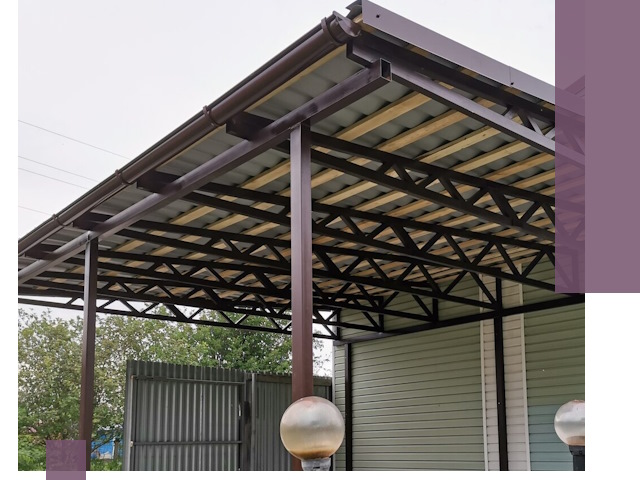 Навесы под ключ в Малоярославце: изготовление, монтаж и гарантия