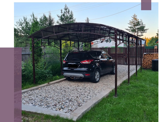 Навесы для автомобиля в Малоярославце от 13289 руб.  | ПРОЛЁТ-Млр