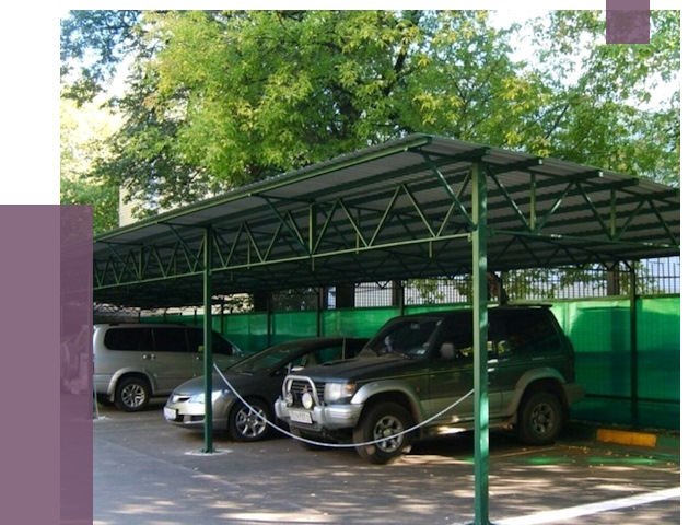 Навесы для парковки в Малоярославце от 81185 руб. заказать | ПРОЛЁТ-Млр