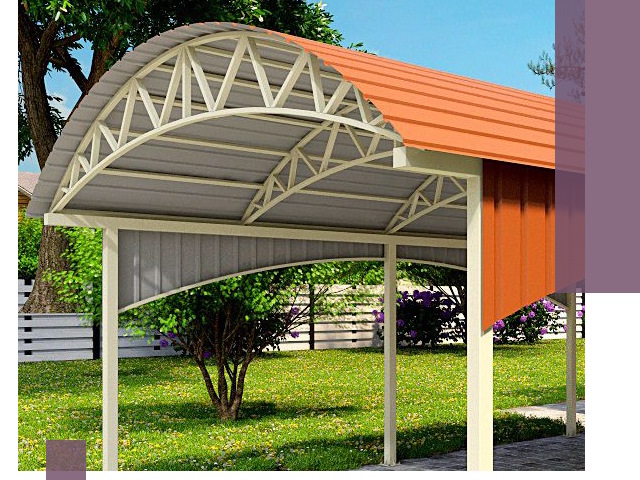 Навесы из профнастила под ключ в Малоярославце — установка и монтаж