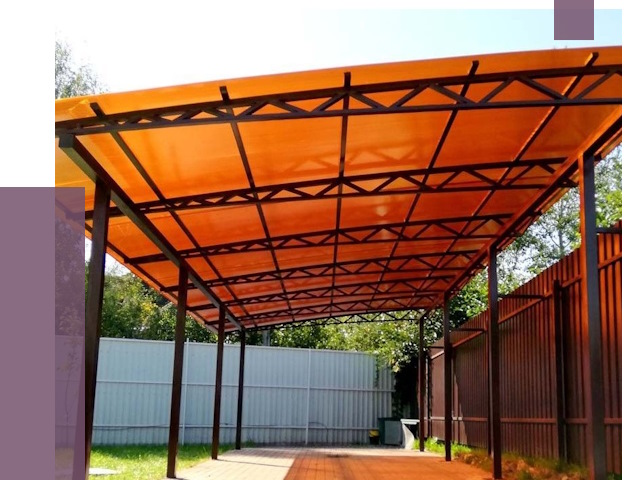 Односкатные навесы под ключ в Малоярославце от 13289 руб. 