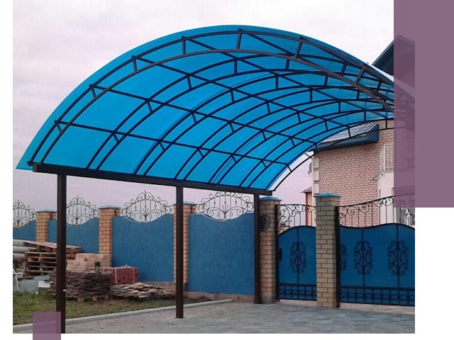 Арочные навесы под ключ в Малоярославце — изготовление и монтаж