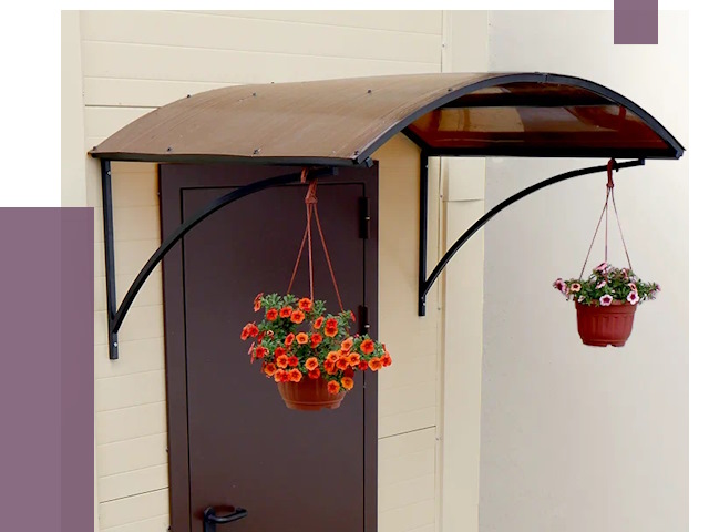 Козырьки над входом в Малоярославце от 14996 руб.  | ПРОЛЁТ-Млр