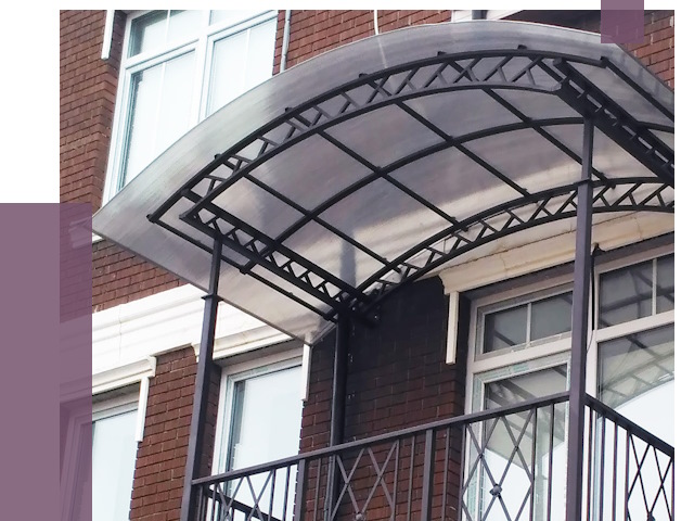 Козырьки над балконом в Малоярославце от 8739 руб. | ПРОЛЁТ-Млр