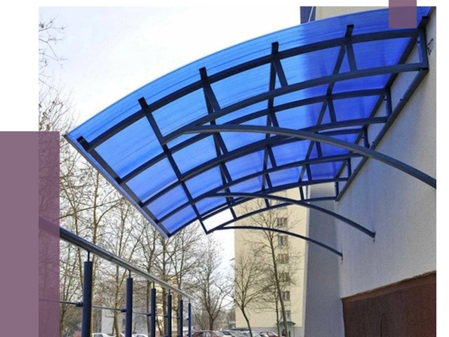 Козырьки из поликарбоната в Малоярославце от 4344 руб. под ключ | ПРОЛЁТ-Млр