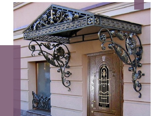 Кованые козырьки в Малоярославце под ключ от 12876 руб. — ПРОЛЁТ