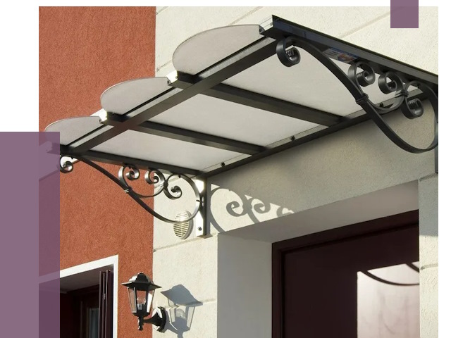 Односкатные козырьки в Малоярославце от 8480 руб.  | ПРОЛЁТ-Млр